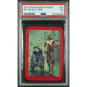 Star Wars 1977 R2-D2 & C-3PO Sticker #20 PSA 5 CERT#65752204